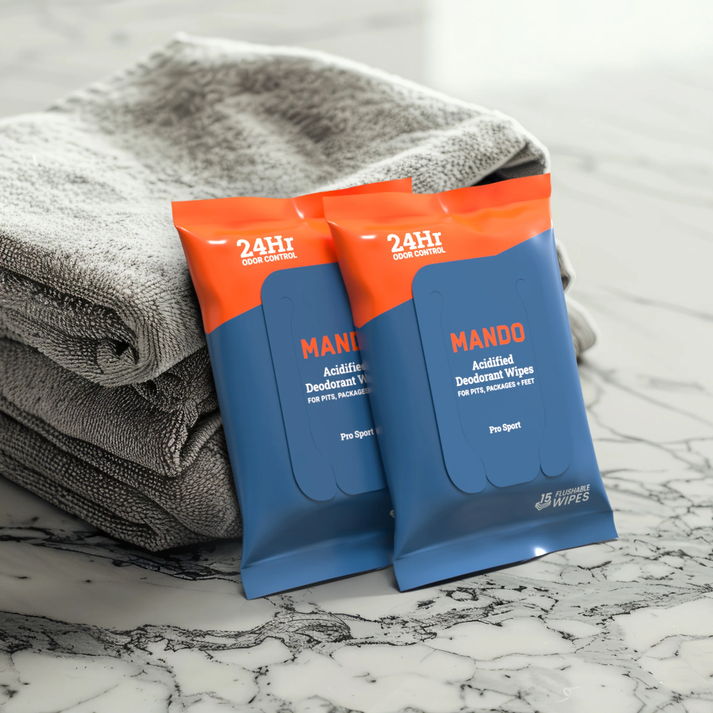 5-pack 15CT Wipes | Acidified Deodorant Wipes - Image 5