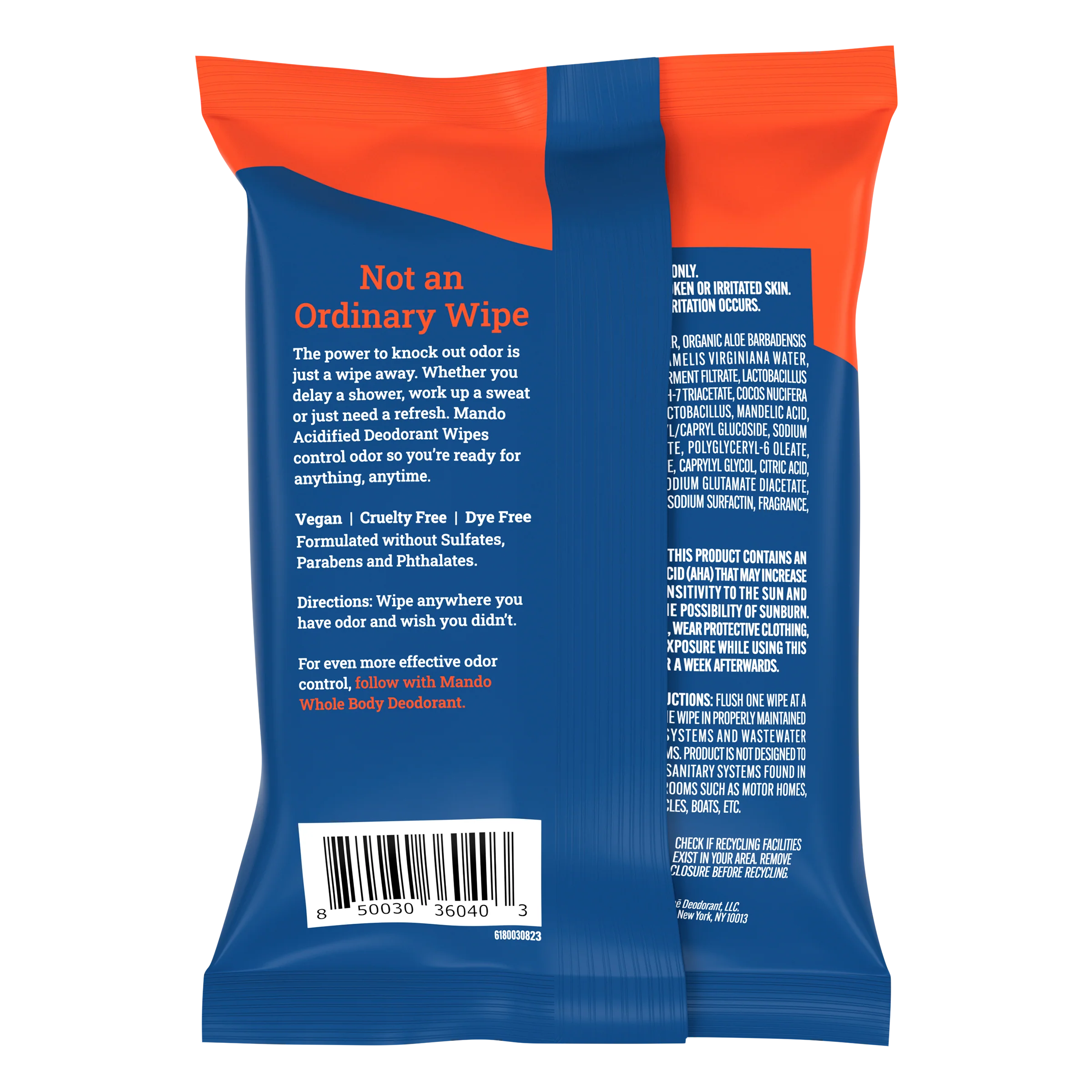 5-pack 15CT Wipes | Acidified Deodorant Wipes - Image 6