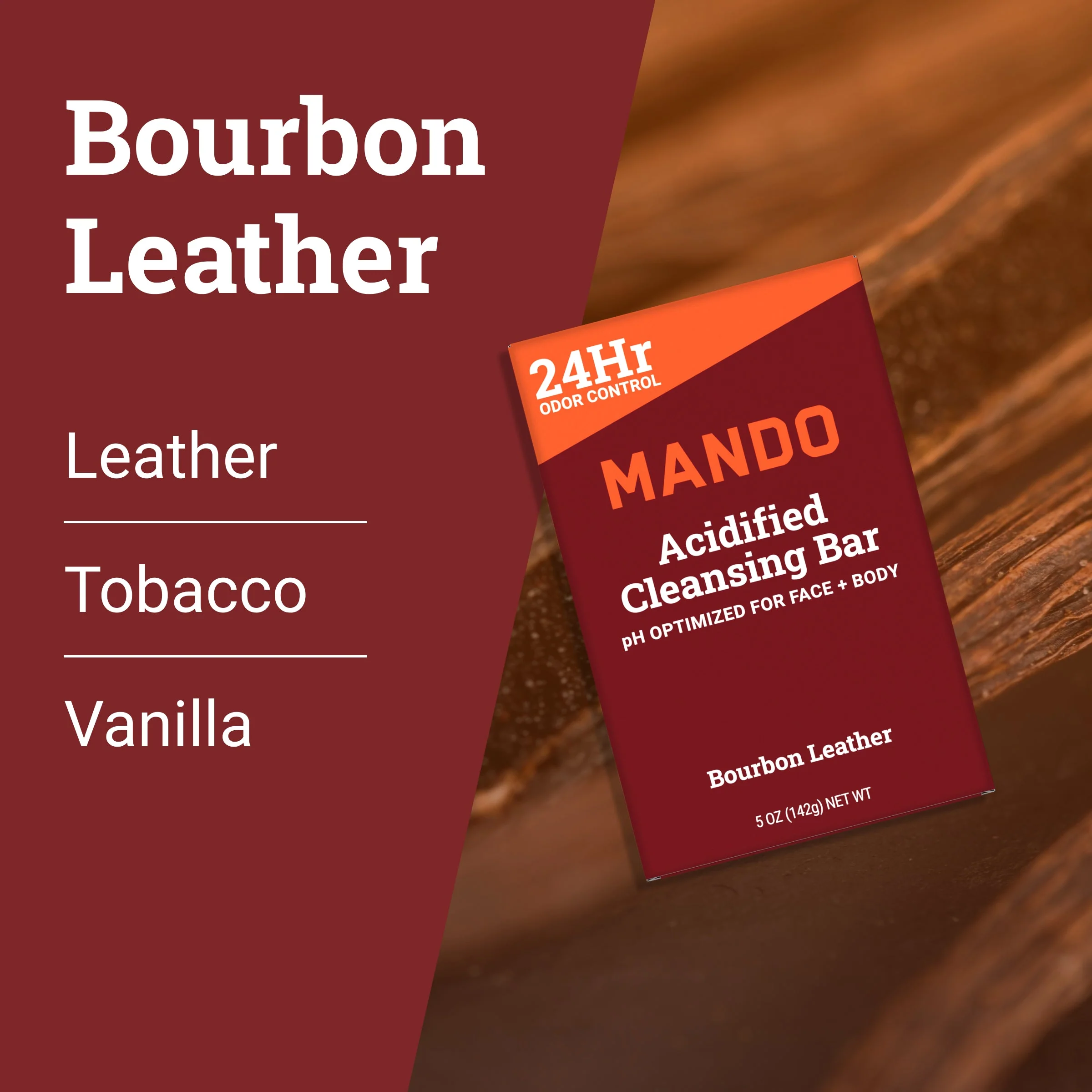 Bourbon Leather | Acidified Cleansing Bar - Image 4
