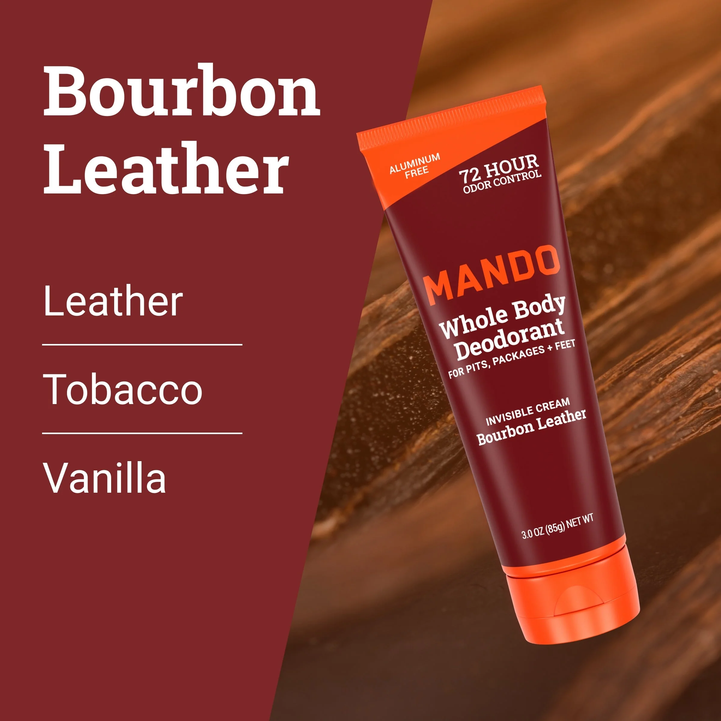 Bourbon Leather | Aluminum Free Cream Deodorant - Image 3