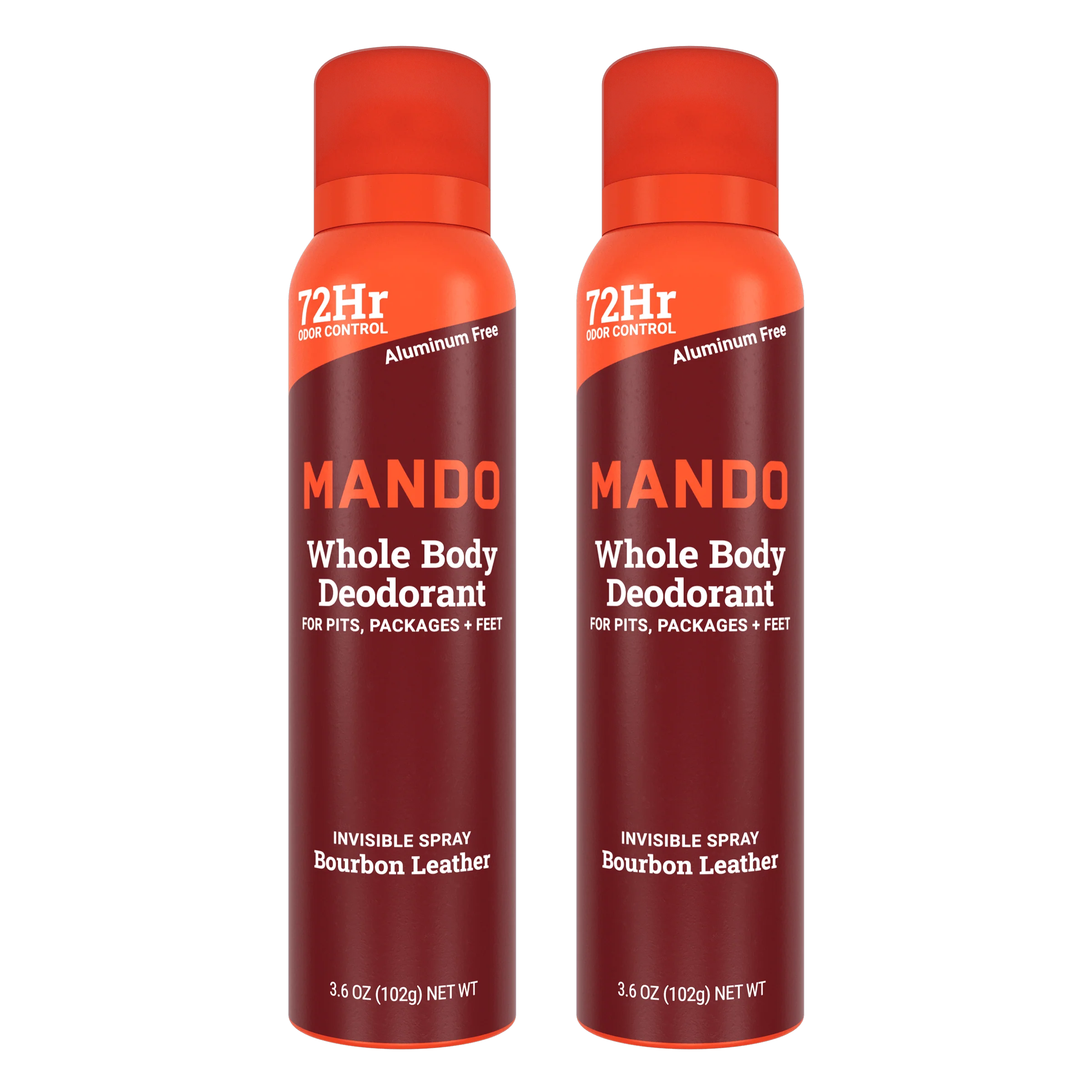 Bourbon Leather | Aluminum Spray Deodorant 2-Pack