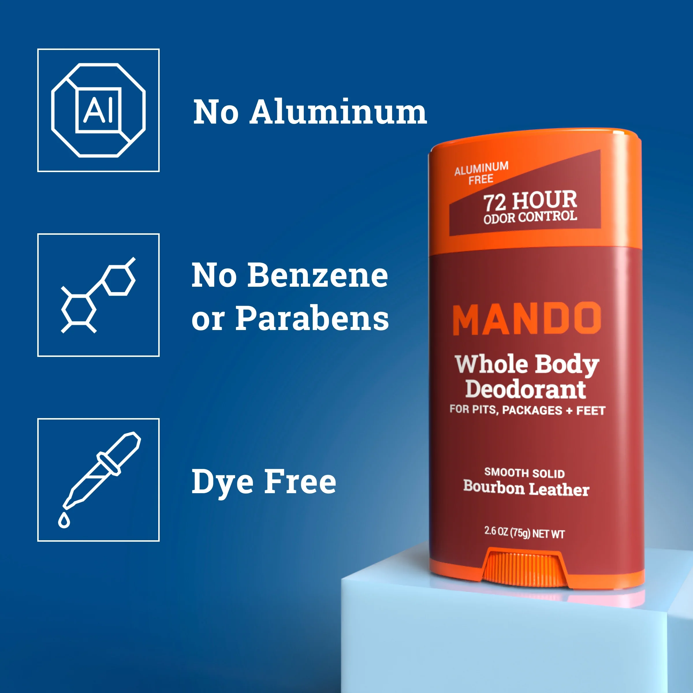 Bourbon Leather | Aluminum Free Solid Deodorant - Image 4