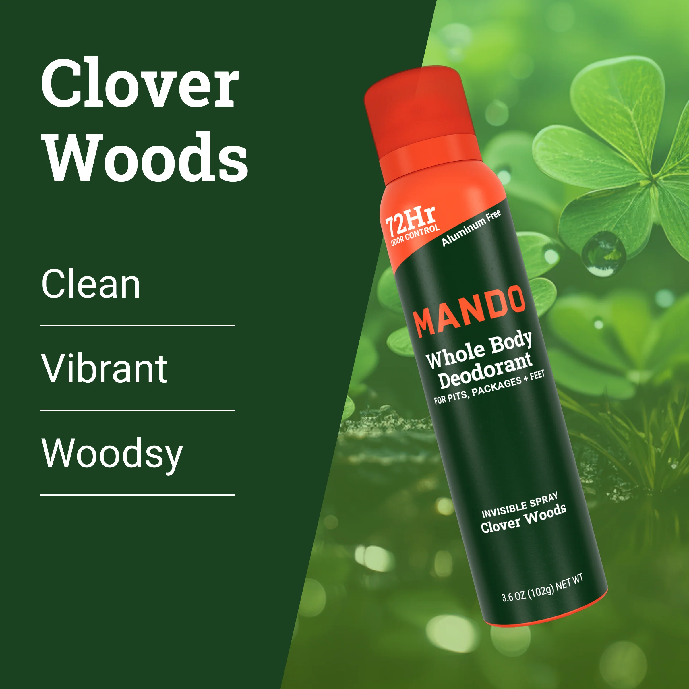 Clover Woods | Aluminum Free Spray Deodorant - Image 2